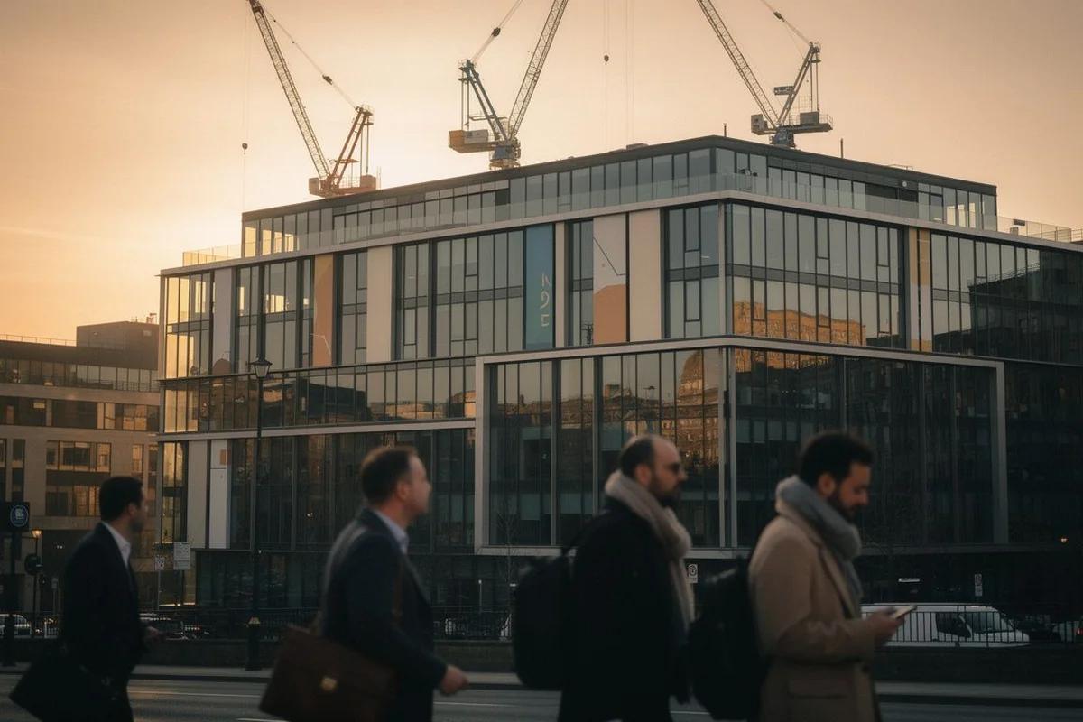 Anthropic 倫敦大擴張:AI 實驗室搶人大戰白熱化 — AI 生成編輯插畫