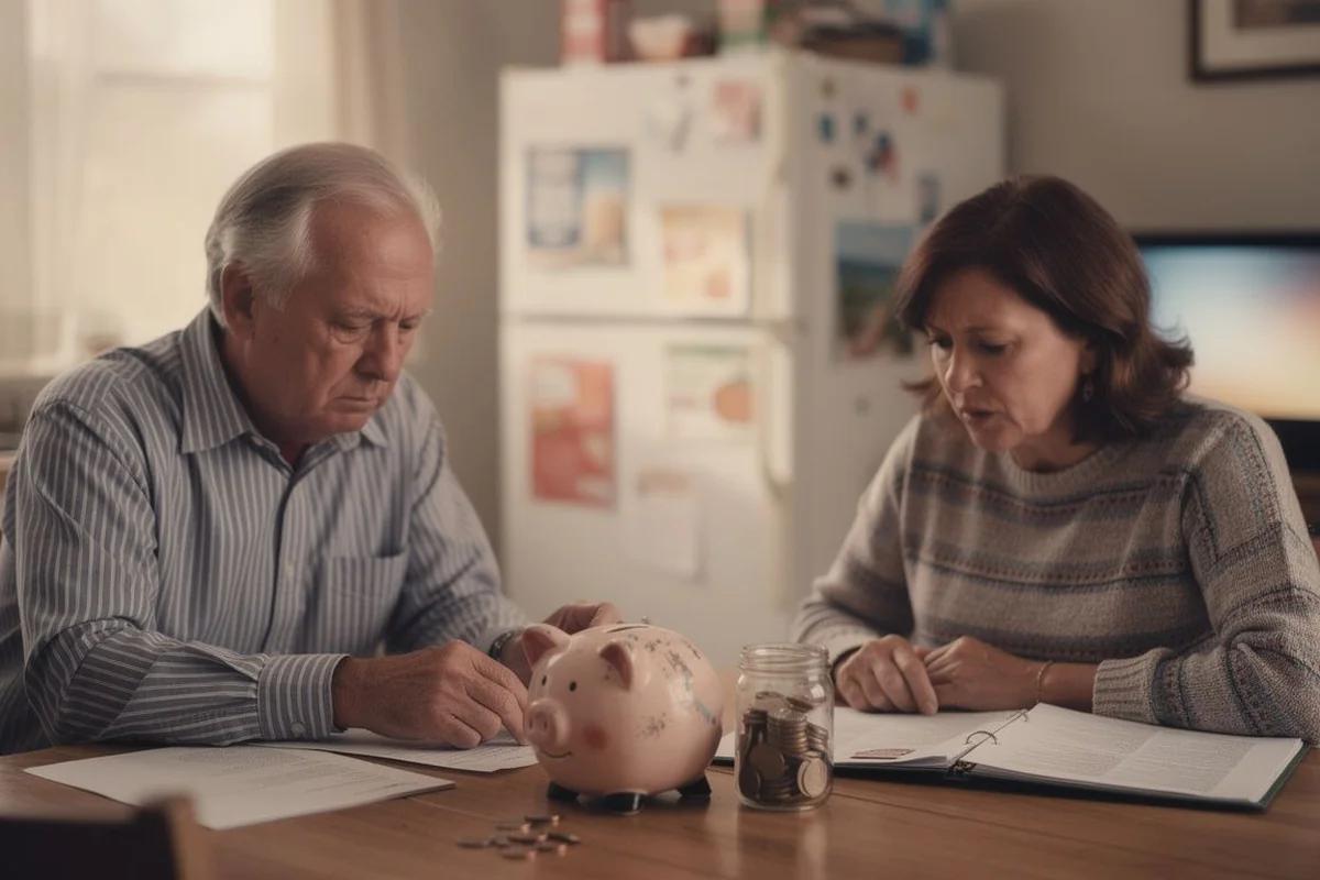 退休最大敵人:通膨吞噬購買力 1/4美國人憂心未備 — AI 生成編輯插畫