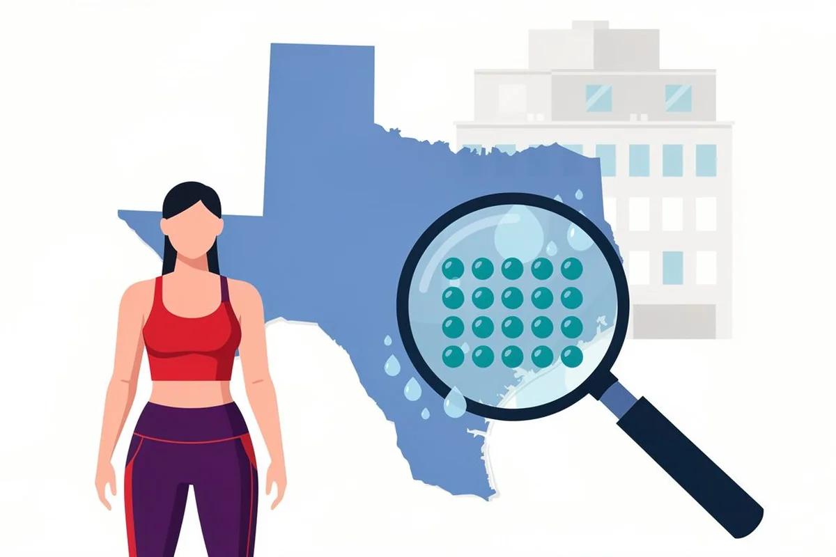 Lululemon遭德州調查「永久化學物」,公司聲稱2024年1月已全面停用 — AI 生成編輯插畫